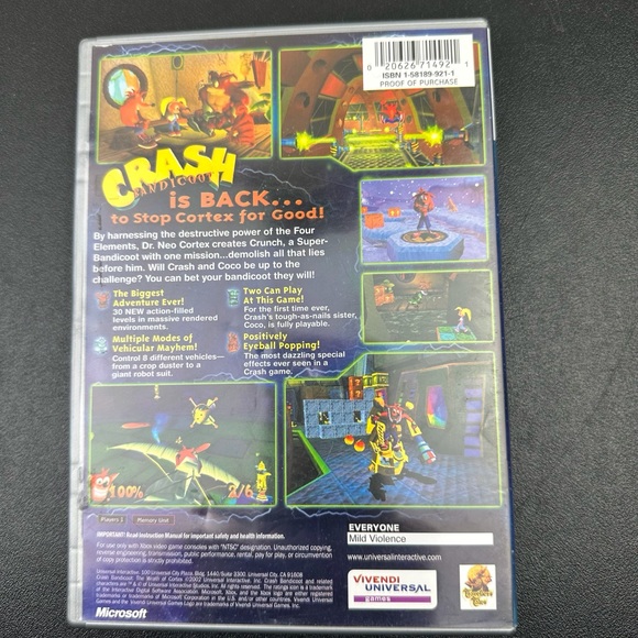 Crash Bandicoot: The Wrath of Cortex (Xbox, 2003) Complete Tested - Picture 4 of 5